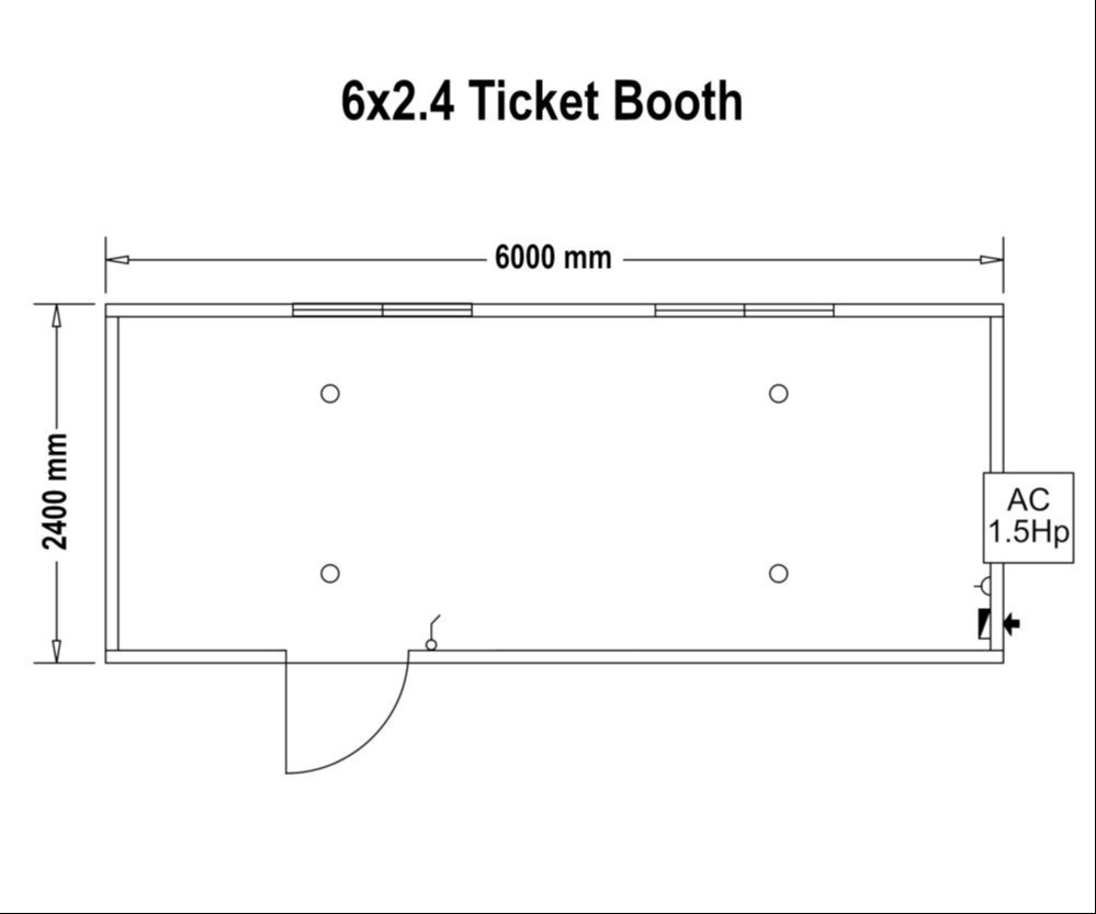 6x2.4 ticket booth